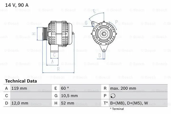 Alternator (0 986 039 660)