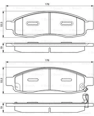 Brake Pad Set, disc brake (0 986 495 366)