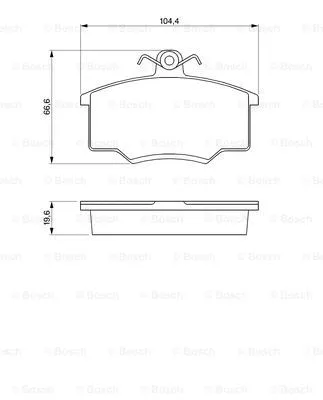 Brake Pad Set, disc brake (0 986 465 744)