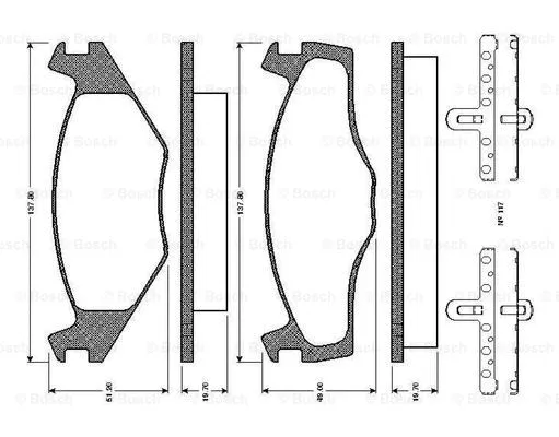 Brake Pad Set, disc brake (0 986 TB2 090)