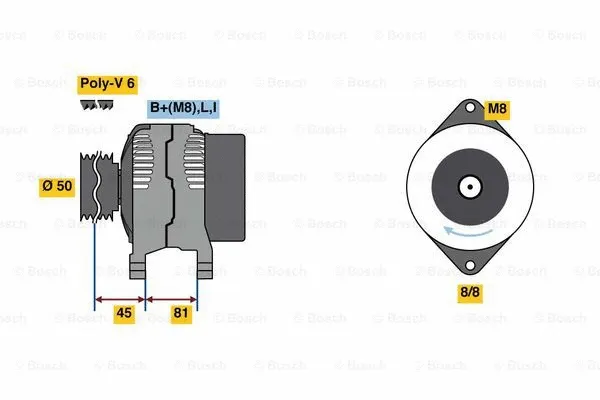 Alternator (0 986 080 650)