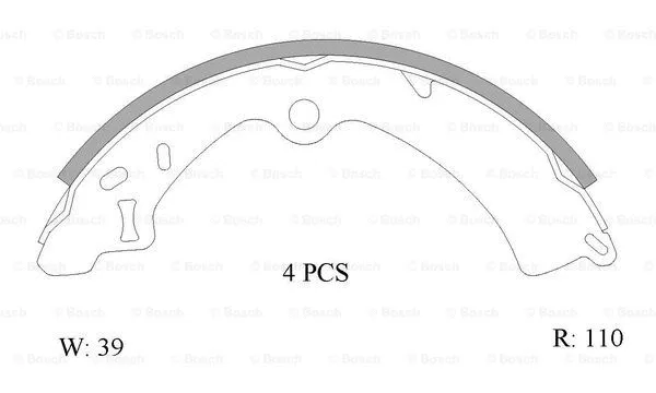 Brake Shoe Set (0 986 AB0 851)