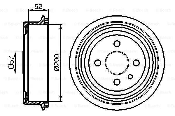 Brake Drum (0 986 477 018)