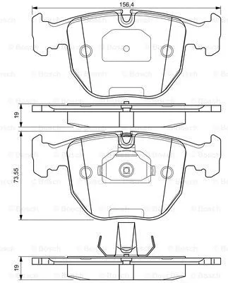 Brake Pad Set, disc brake (0 986 424 584)