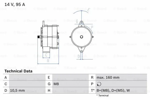 Alternator (0 986 040 280)