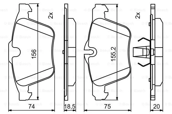 Brake Pad Set, disc brake (0 986 494 808)