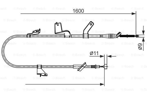 Cable Pull, parking brake (1 987 482 427)