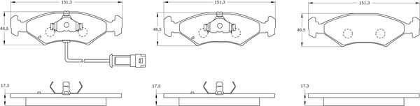 Brake Pad Set, disc brake (0 986 BB0 002)