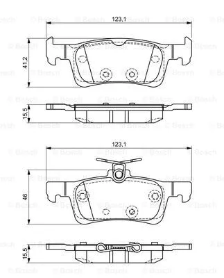 Brake Pad Set, disc brake (0 986 494 715)