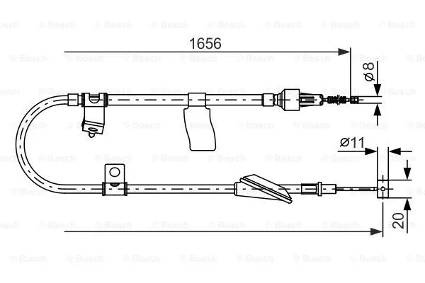 Cable Pull, parking brake (1 987 477 610)