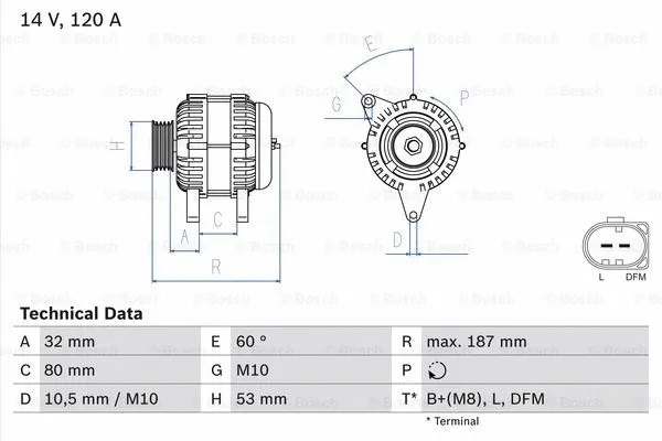 Alternator (0 986 046 520)