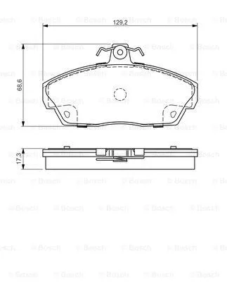 Brake Pad Set, disc brake (0 986 495 018)