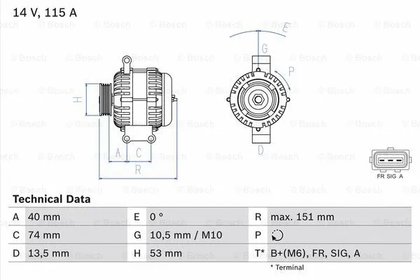 Alternator (0 986 049 460)