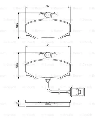 Brake Pad Set, disc brake (0 986 424 019)