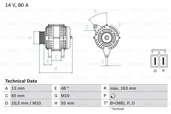 Alternator (0 986 082 710)