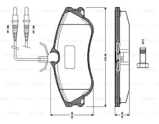 Brake Pad Set, disc brake (0 986 TB2 042)