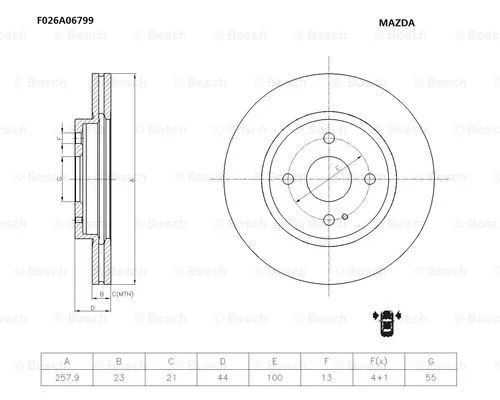 Brake Disc (F 026 A06 799)