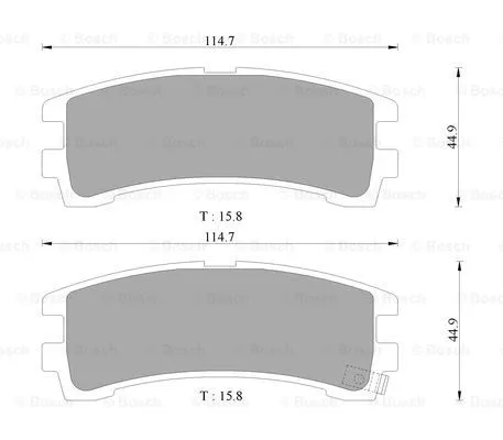 Brake Pad Set, disc brake (0 986 505 684)
