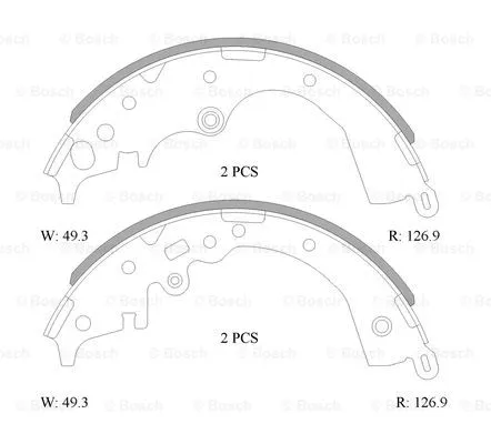 Brake Shoe Set (0 986 AB1 506)