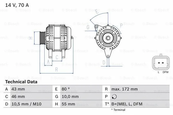 Alternator (0 986 049 370)