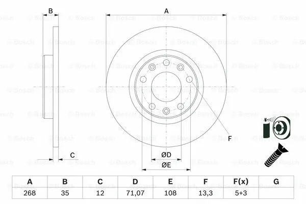 Brake Disc (0 986 479 E94)