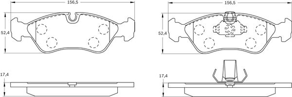 Brake Pad Set, disc brake (0 986 BB0 274)