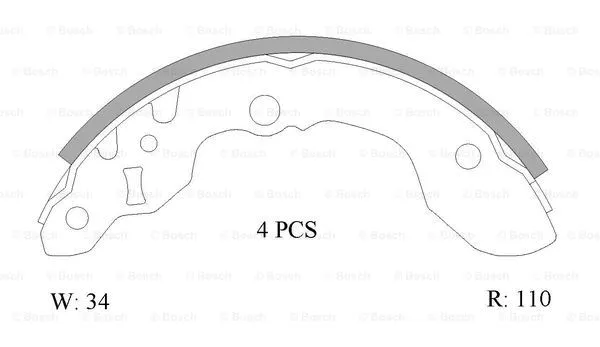 Brake Shoe Set (0 986 AB0 856)