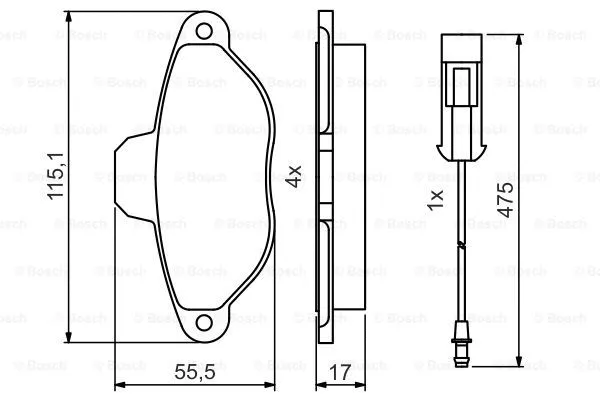 Brake Pad Set, disc brake (0 986 495 475)