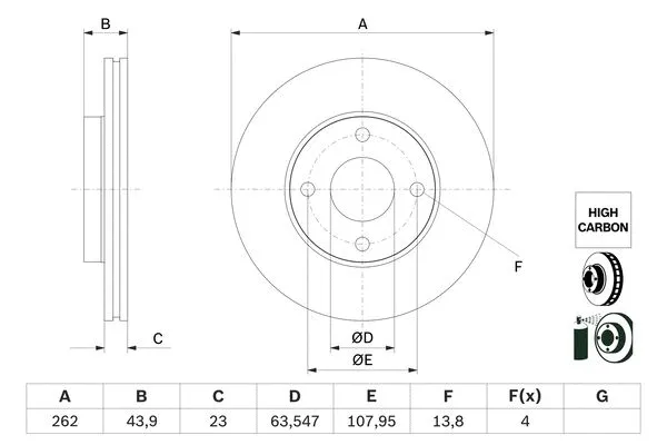 Brake Disc (0 986 479 F70)