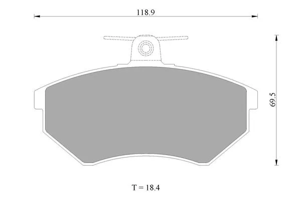Brake Pad Set, disc brake (0 986 AB1 196)