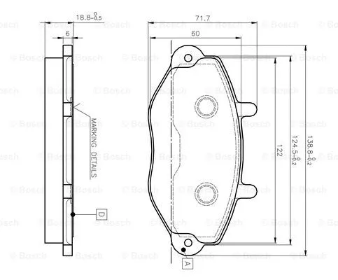 Brake Pad Set, disc brake (0 986 TB2 020)
