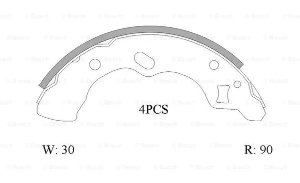Brake Shoe Set (0 986 AB1 513)