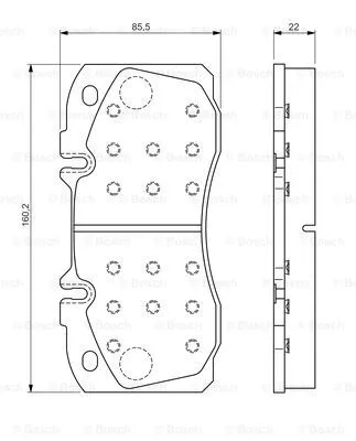 Brake Pad Set, disc brake (0 986 TB3 167)