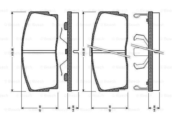 Brake Pad Set, disc brake (0 986 TB2 132)