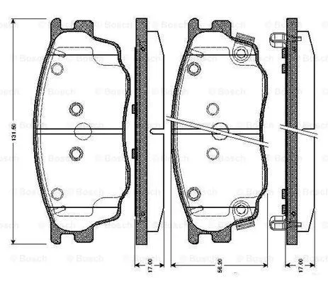 Brake Pad Set, disc brake (0 986 TB2 822)