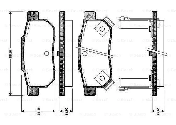 Brake Pad Set, disc brake (0 986 TB2 120)