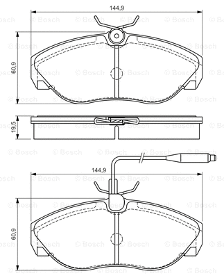 Brake Pad Set, disc brake (0 986 495 056)
