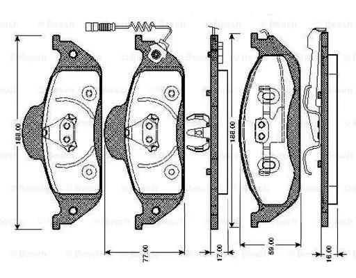 Brake Pad Set, disc brake (0 986 TB2 781)