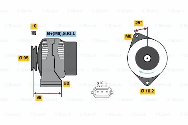 Alternator (0 986 045 871)