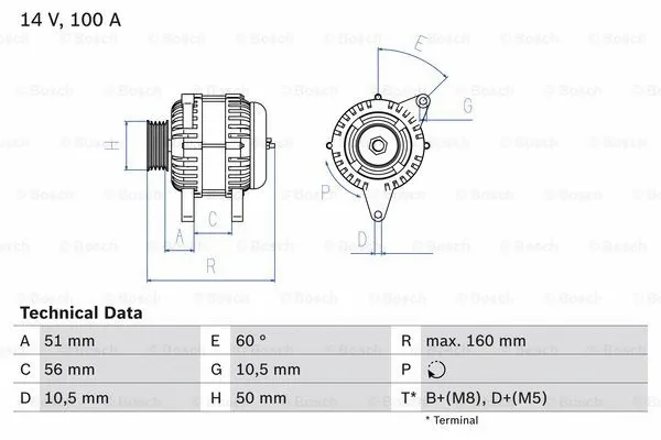 Alternator (0 986 042 750)
