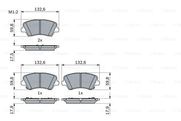 Brake Pad Set, disc brake (0 986 424 863)