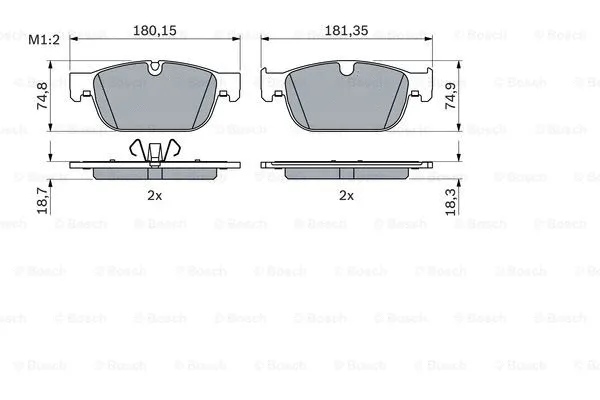 Brake Pad Set, disc brake (0 986 424 844)