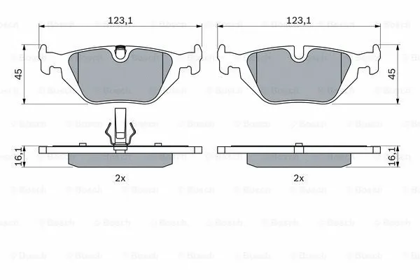 Brake Pad Set, disc brake (0 986 424 484)