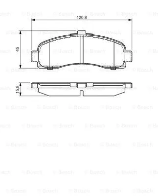 Brake Pad Set, disc brake (0 986 495 034)