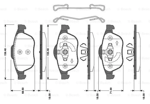 Brake Pad Set, disc brake (0 986 TB3 078)