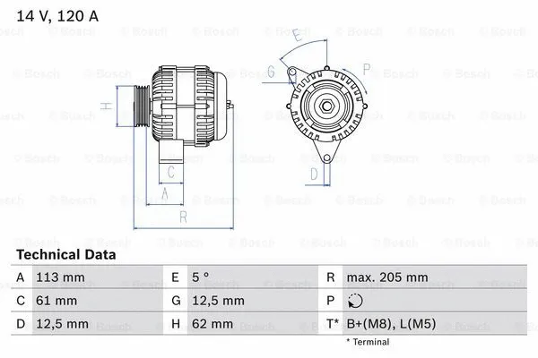 Alternator (0 986 049 530)