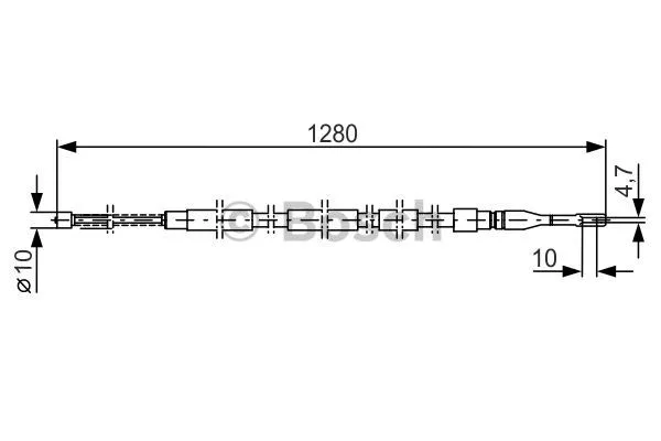 Cable Pull, parking brake (1 987 477 161)