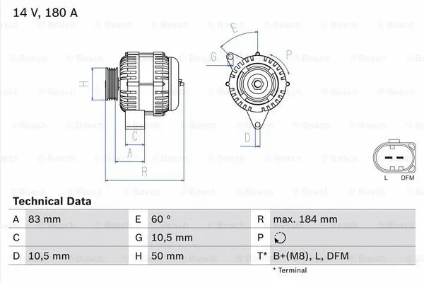 Alternator (0 986 047 480)