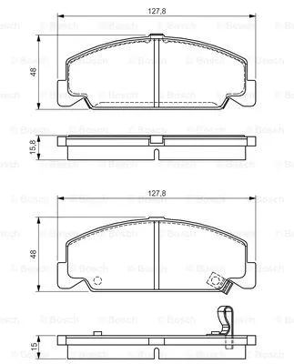 Brake Pad Set, disc brake (0 986 495 163)
