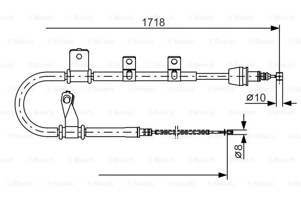 Cable Pull, parking brake (1 987 482 075)